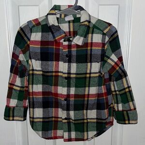 GAP Multicolor Plaid Button Down Shirt for Kids
